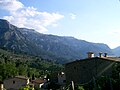 La serra d'Alfàbia, vista de Fornalutx.