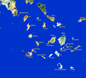 Situs insulae Donusae in Cycladibus