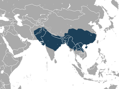 Mapa de distribuição do Rhesus