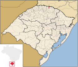 Localização de Itatiba do Sul no Rio Grande do Sul