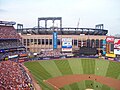 The view of the ongoing construction of Citi Field from inside Shea Stadium. 6/27/08.