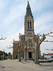 The church of Saint Jean-Baptiste, in Lens-Lestang