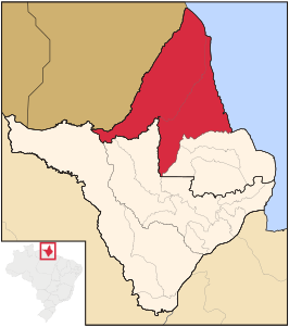 Ligging van de Braziliaanse microregio Oiapoque in Amapá