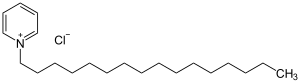 Strukturformel von Cetylpyridiniumchlorid