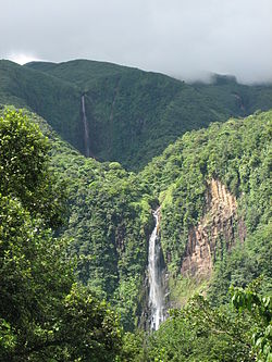 Chutes du Carbet, ved foden af vulkanen La Soufriere