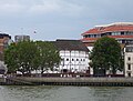 The modern Globe from the river Thames, London