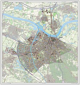 Panorama mei Nimwegen fierderop