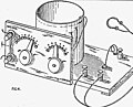 Image 66In the 1920s, the United States government publication, "Construction and Operation of a Simple Homemade Radio Receiving Outfit", showed how almost any person handy with simple tools could a build an effective crystal radio receiver. (from History of radio)