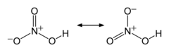 Resonance structural formulas of nitric acid