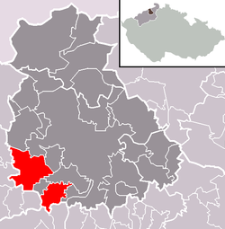 Localização de Řehlovice