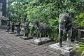 Statues of mandarins and elephants