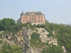 Photograph of a medieval building in Liège Renaissance style.