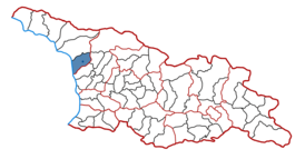 Гальский район на карте Грузии