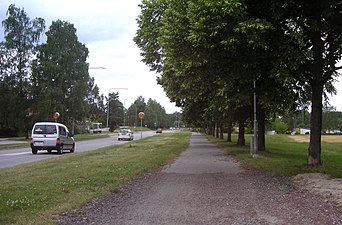 Byggandet av Holmfastvägen beskrivs på Holmfastristningen.