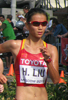 Liu Hong Moskovan MM-kilpailuissa 2013.