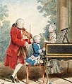 Image 14A young Wolfgang Amadeus Mozart, a representative composer of the Classical period, seated at a keyboard. (from Classical period (music))