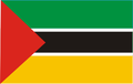 Drapeau du Front de libération du Mozambique (FRELIMO) de 1962 à 1993.