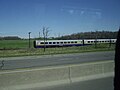 VIA Rail's train travelling at a high speed near Brockville, Ontario.