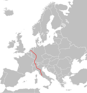 Europaväg 35:s sträckning