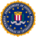 The FBI seal where the circle of stars represent unity of 13 original states.