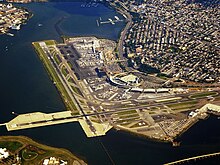 Aerial photograph of airport