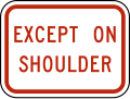 Except on shoulder plaque