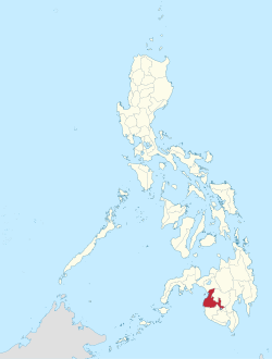 Map of the Philippines with Maguindanao highlighted