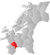 Kart som viser Rennebu kommune.