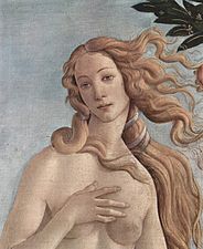 Venus i Venus födelse av Botticelli.