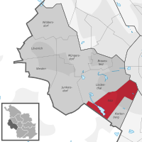 Lage des Stadtteils Sülz im Stadtbezirk Lindenthal