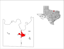 Location of Gainesville, Texas