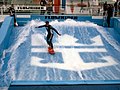 Simulateur de surf à bord du navire.