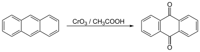 Oxidation von Anthracen mit Chromtrioxid zu Anthrachinon