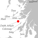 Localisation de Dubh Artach et d'îles voisines.