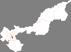 ジャムス市中の前進区の位置