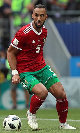 Benatia in actie voor Marokko op het WK 2018