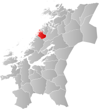 Kart som viser Osen kommune.