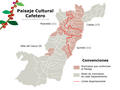 Mapa del Eje cafetero