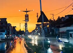 Night view of Perinthalmanna Municipal town