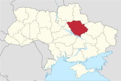 Vị trí của Poltava Oblast (đỏ) ở Ukraina (xanh)