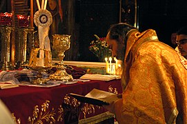 Gottesdienst in der orthodoxen Golgotakapelle