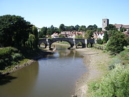 Medeltida bro över floden Medway i Aylesford