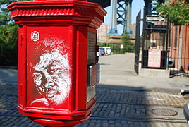 Œuvre de C215, à Brooklyn, New York, aux États-Unis.