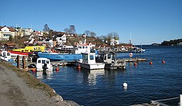 Dalarö fiskehamn i februari 2008