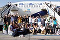 Noi imigranți pe aeroportul Ben Gurion din Israel în anul 2007