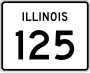 Illinois Route 125 marker