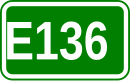 Zeichen der Europastraße 136