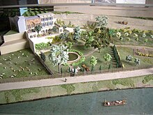 photo : maquette de la villa et du jardin