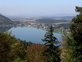 De Klopeiner See vanaf de Georgiberg