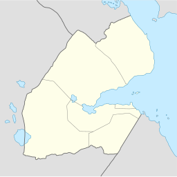 Stadens läge i Djibouti